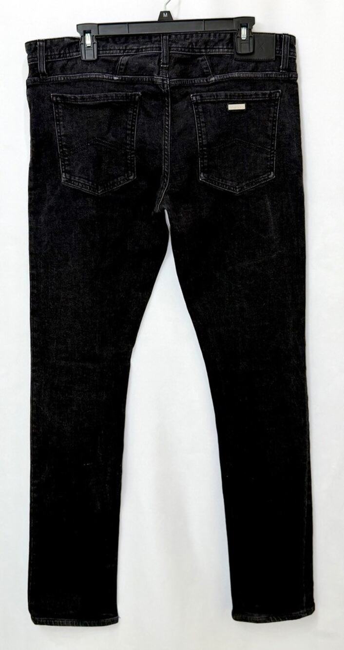 Armani Exchange J14 Skinny Jeans Mens 36 Black Denim Stretch Pants